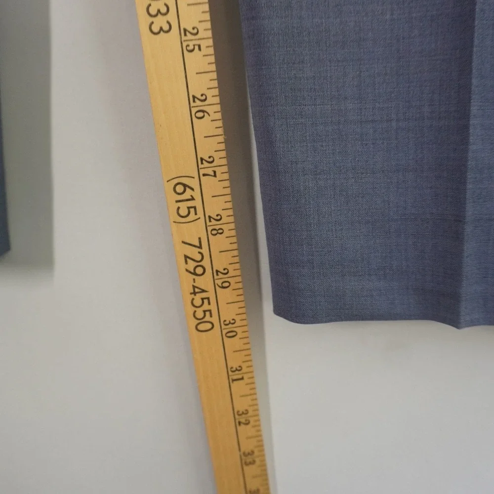 Lauren Ralph Lauren High Performance Wool Blue Dress‎ Pants Mens Trousers 38x32